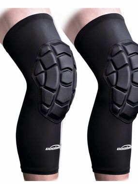 Black Knee Sleeve with Orange Trim (Single).  BB1